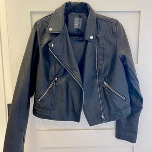 Faux Leather Motorcycle Jacket